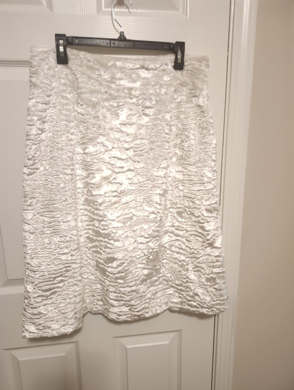 Terry Lewis Faux Fur A-Line Skirt
